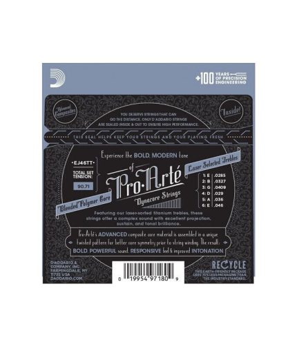 JUEGO DE CUERDAS GUITARRA CLÁSICA D'ADDARIO DYNACORE EJ-46 TT